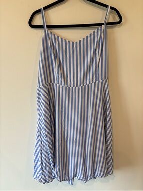 Old Navy Blue and White Striped Mini Dress